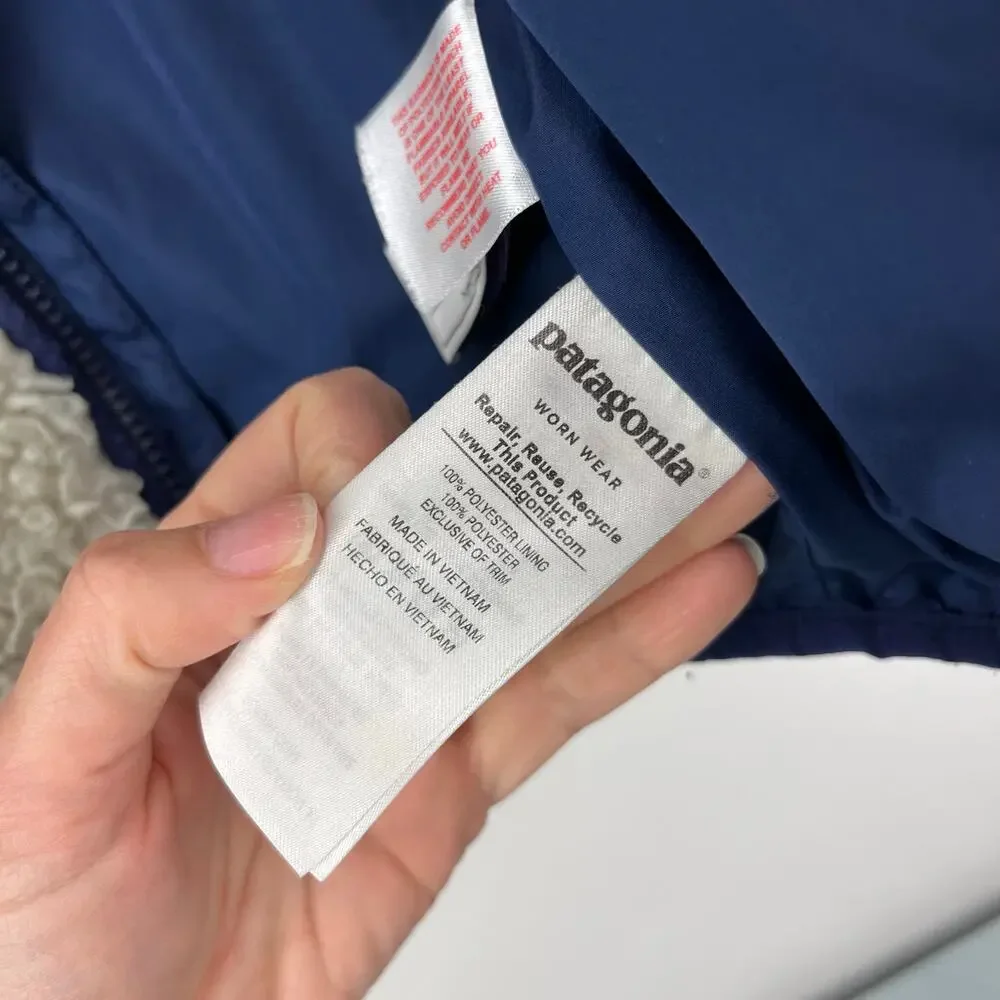 Patagonia Baby Retro-X Fleece Jacket Natural w/ Navy 2T